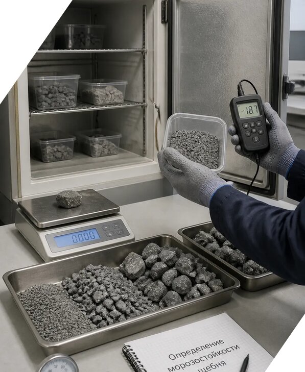 Определение морозостойкости щебня в Кропоткине от 3801 р. | ЭкспертизаРоссия