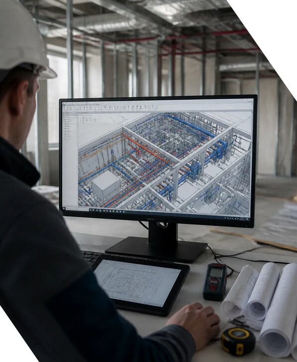 Создание BIM модели инженерных сетей для объектов в Кропоткине